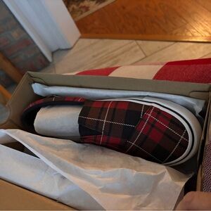 TOMS Alpargata Fenix Slip On - Red Tartan